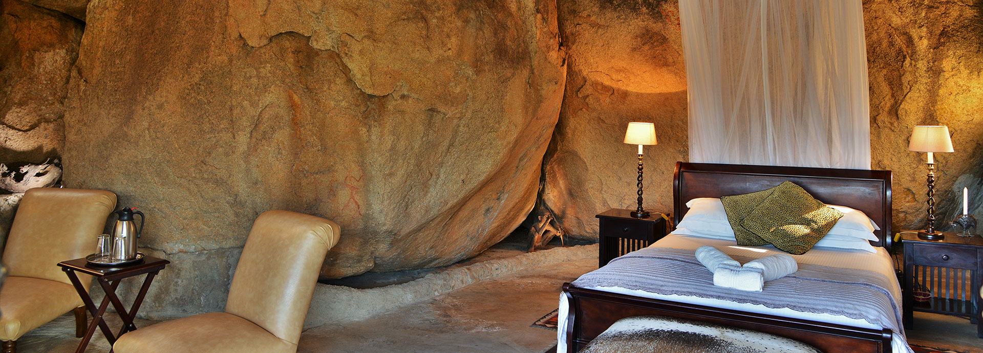 Sleep in a rocky room at Amalinda!