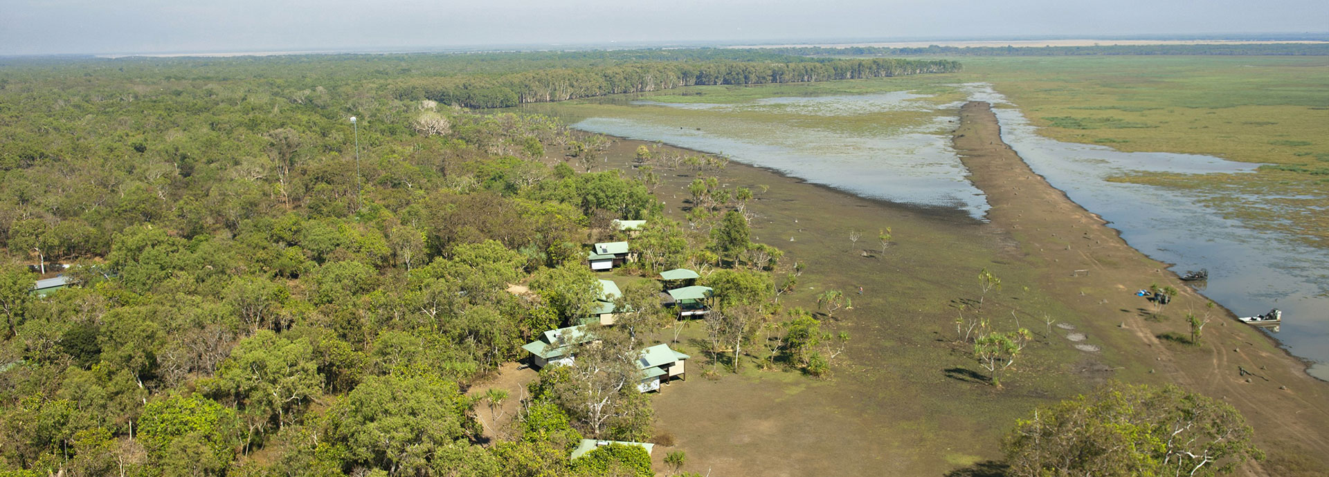 Aerial view of Bamurru Plains in the Northern Territory