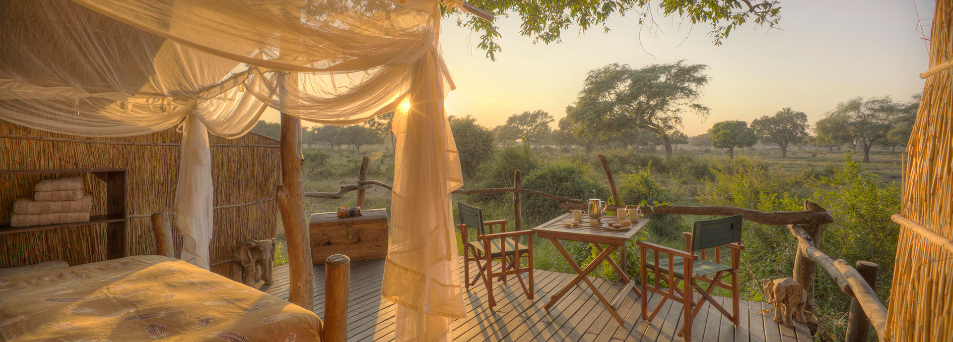 Treehouse views over the Luangwa National Park from Flatdogs