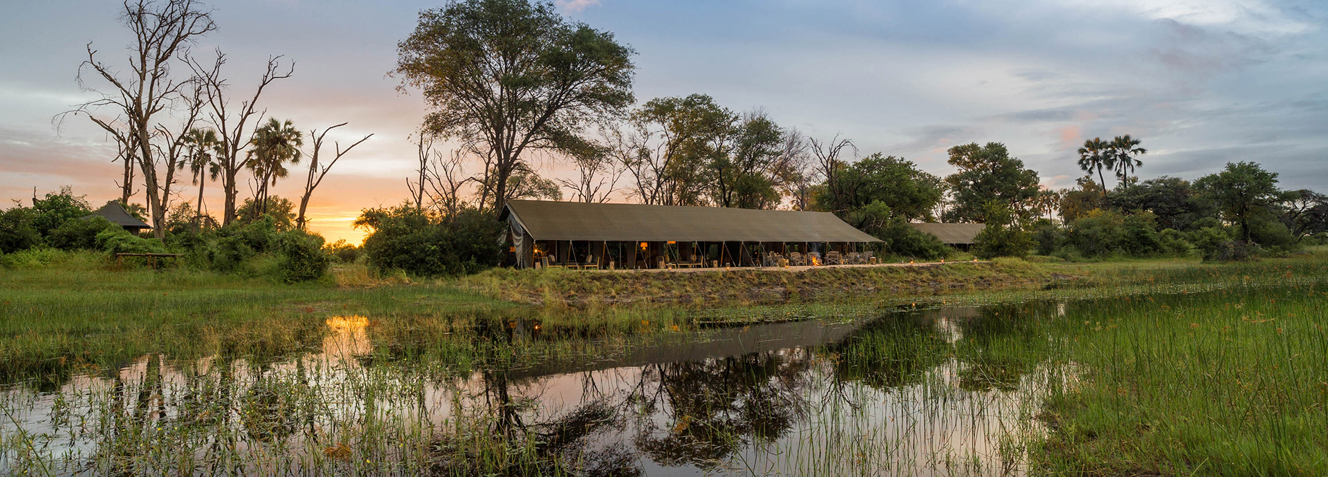Look out over the Gomoti River system from Gomoti Plains Camp