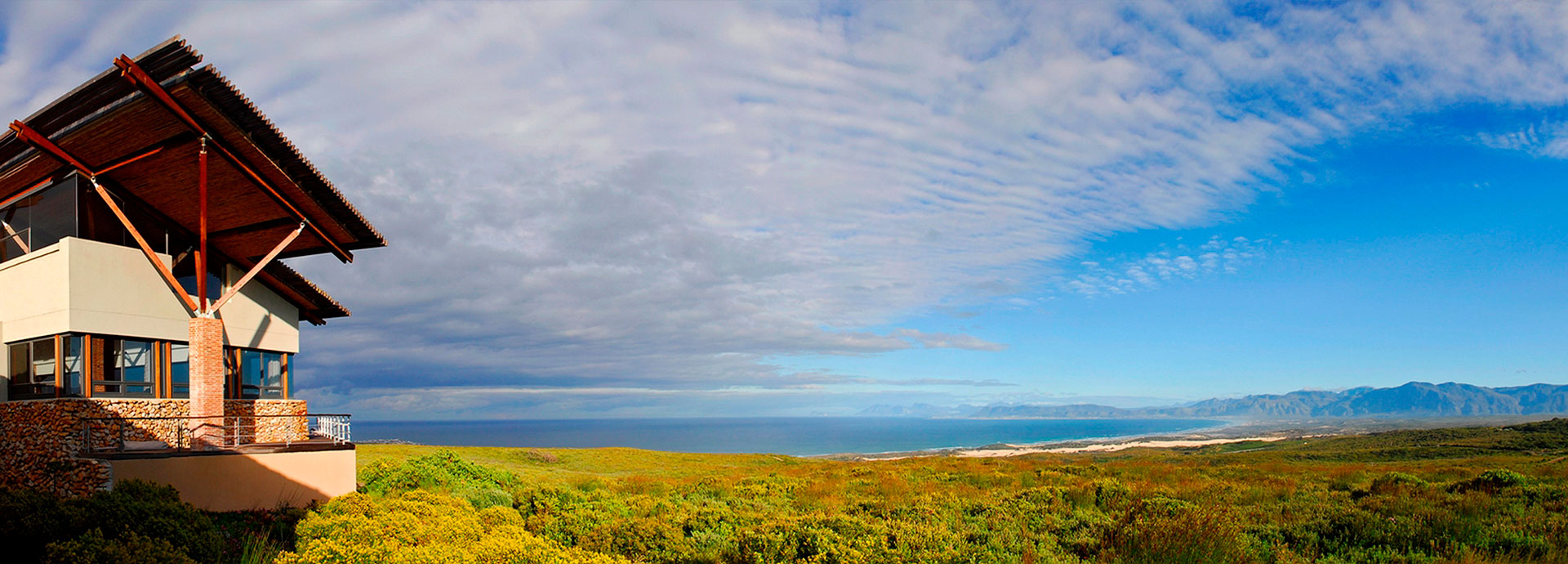 Pristine environment at Grootbos Forest Lodge with panoramic views of the ocean