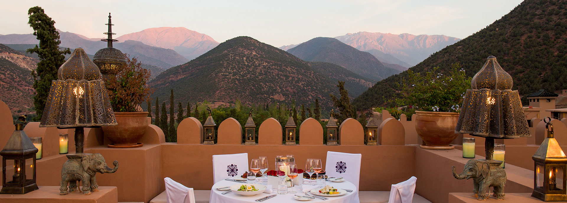 Views of the surrounding Atlas Mountains from Kasbah Tamadot