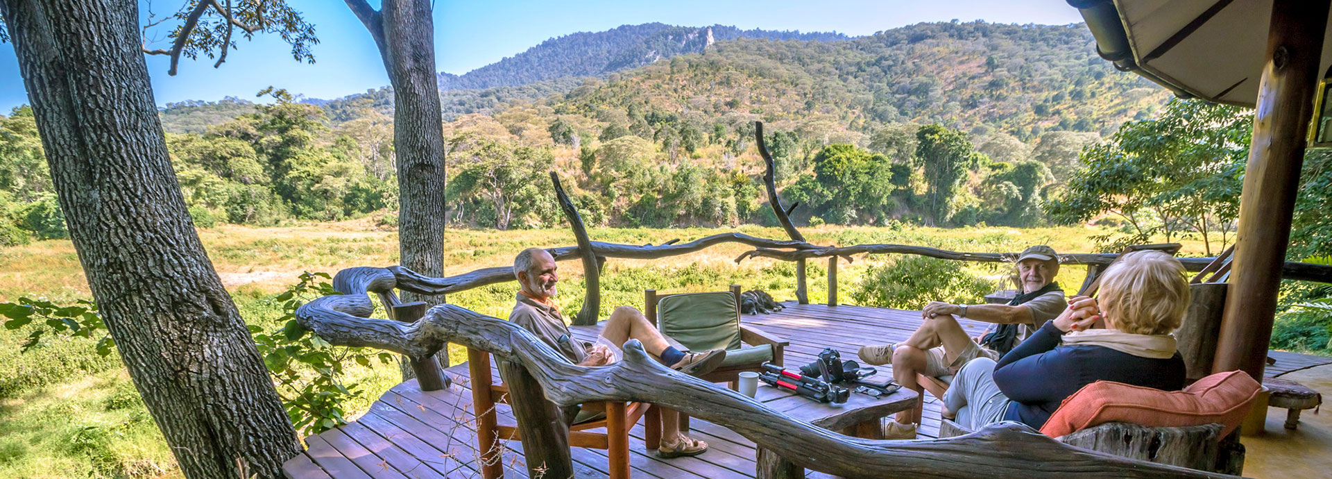 Overlook the Mathews Ranges from the comfort of camp at Kitich