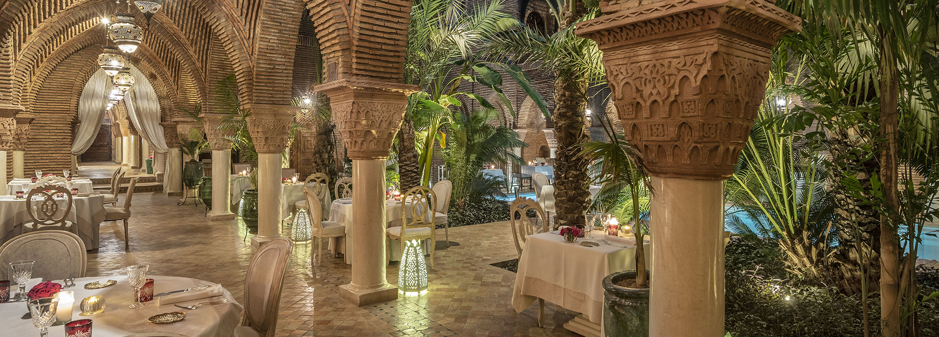 Dine amongst traditional Moroccan architecture with charm at La Sultana