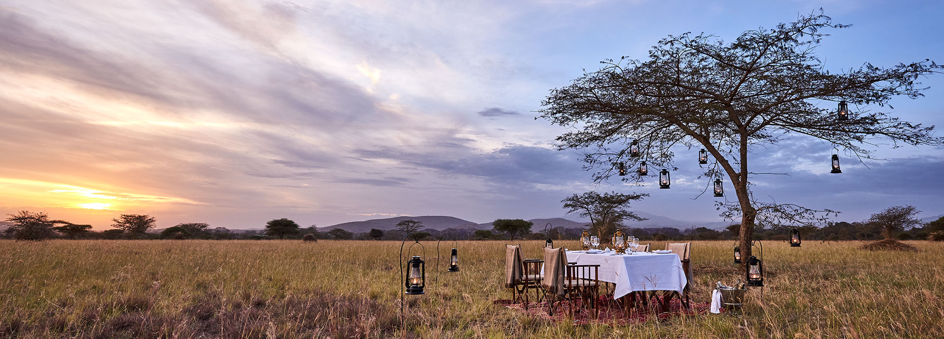 Sundowners and a romantic candlelight