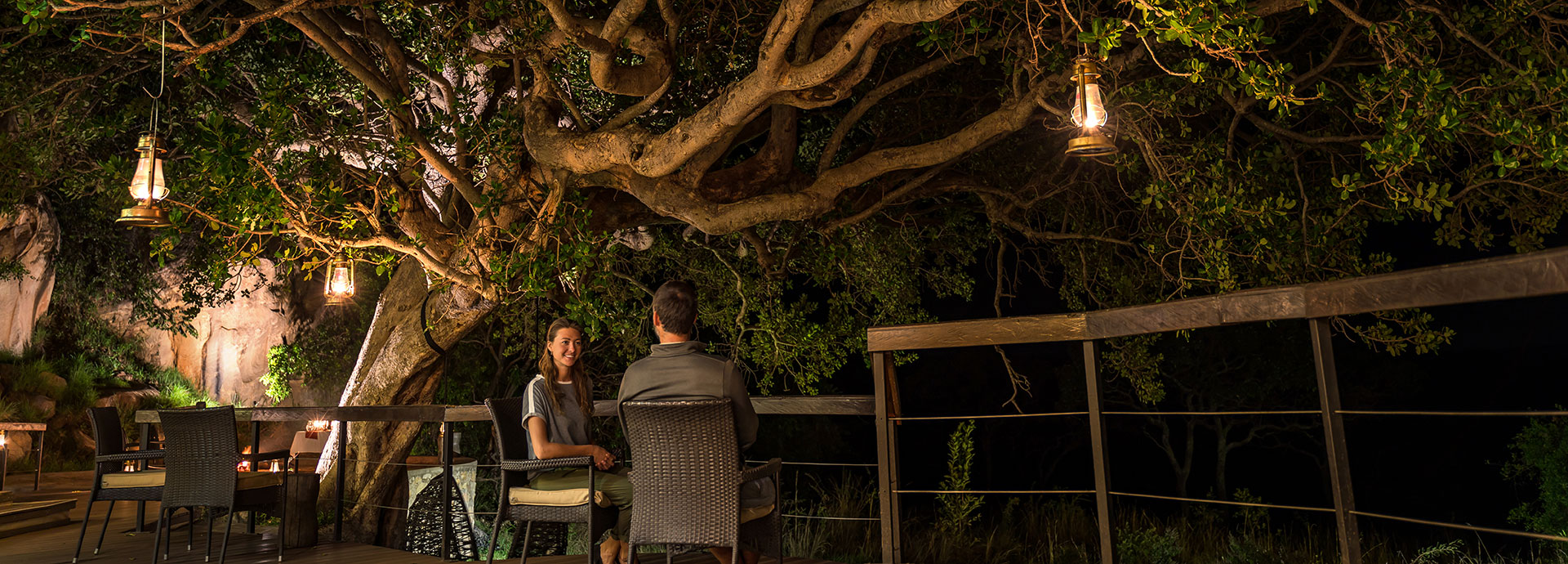 Dine outside in a peaceful, natural setting at Lemala Kuria Hills