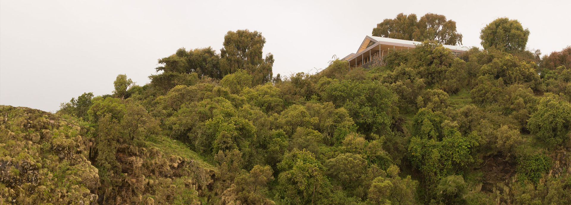 Limalimo Lodge, on the edge of an escarpment in the Simien Mountains National Park