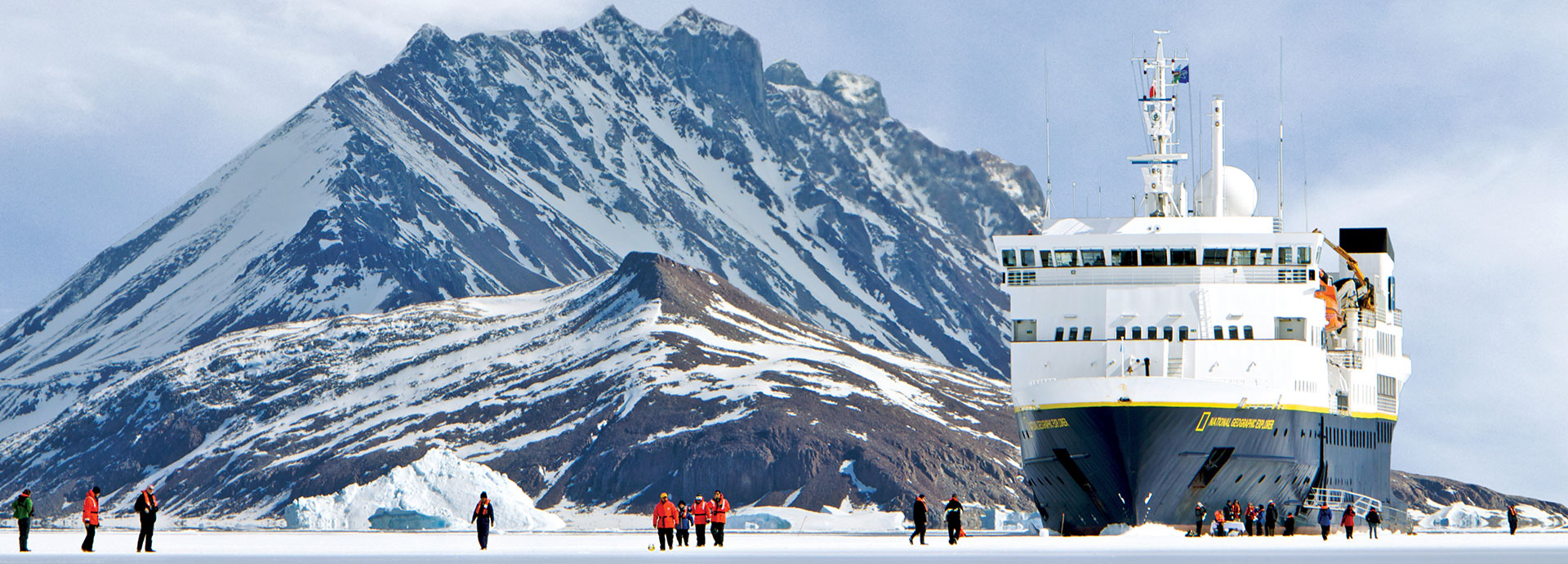 walking on ice in Antarctica with Lindblad