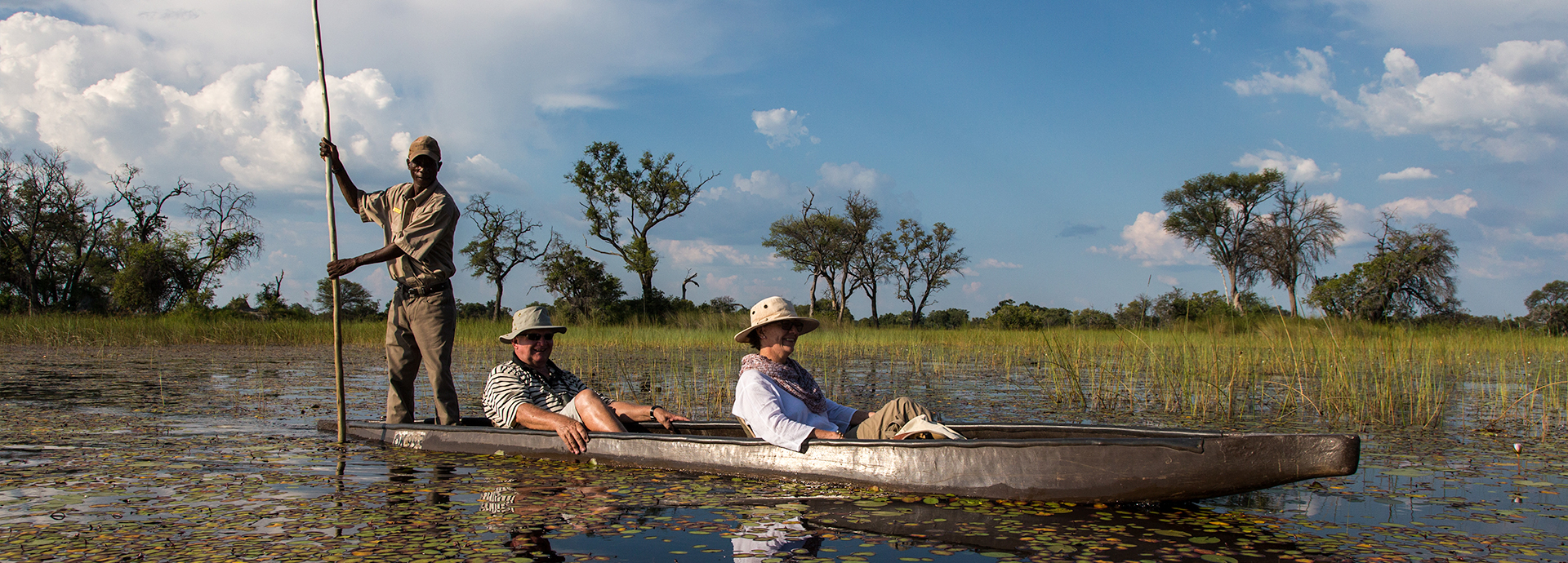 Mokoro rides in the Kwedi Concession at Little Vumbura
