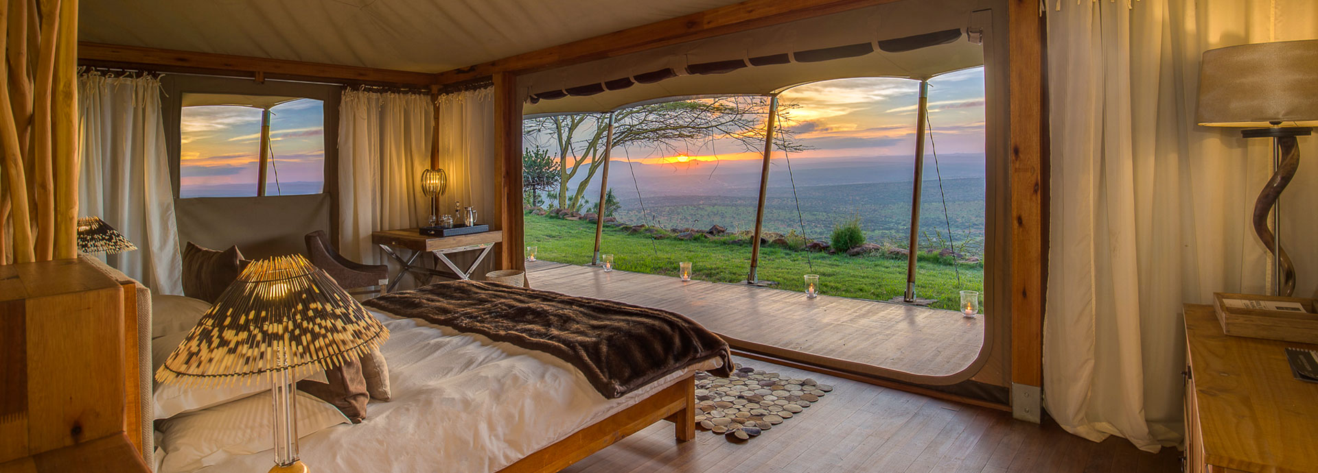 Relax in your room at Loisaba Tented Camp & Starbeds, hosted with Samburu warriors