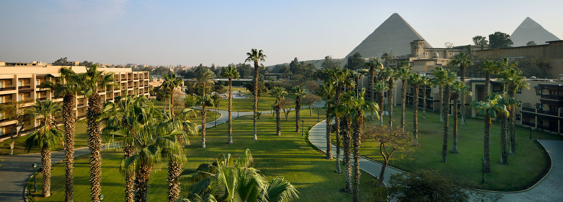 Views of the pyramids from Marriott Mena House