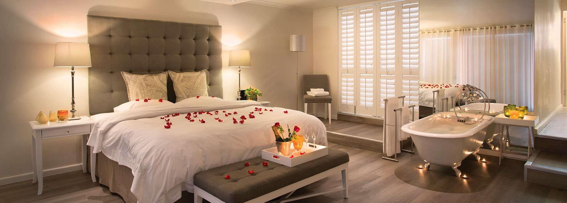 Boutique and modern interiors in the bedrooms at More Quarters