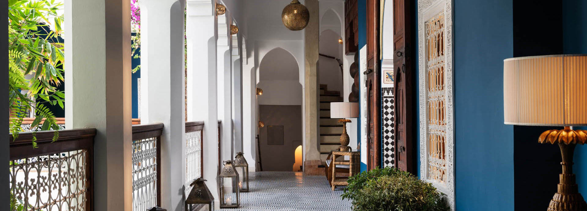 Chic interior designs at Riad Les Yeux Bleus