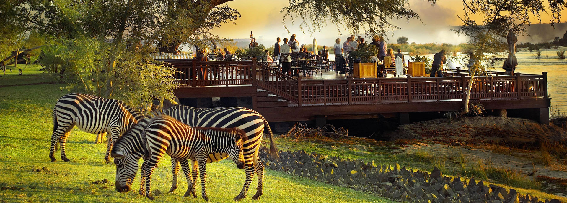 Who would've thought that one could have sundowners on the deck admiring zebra and the Zambezi River at The Royal Livingstone?