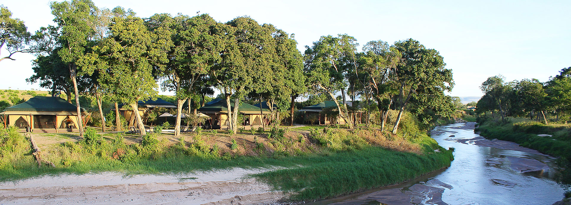 Admire the game from the comfort of camp in the Sand River