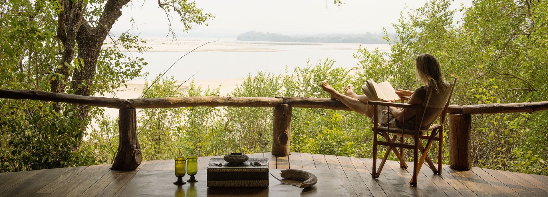 R&R with vistas of the Rufiji River at Sand River Selous