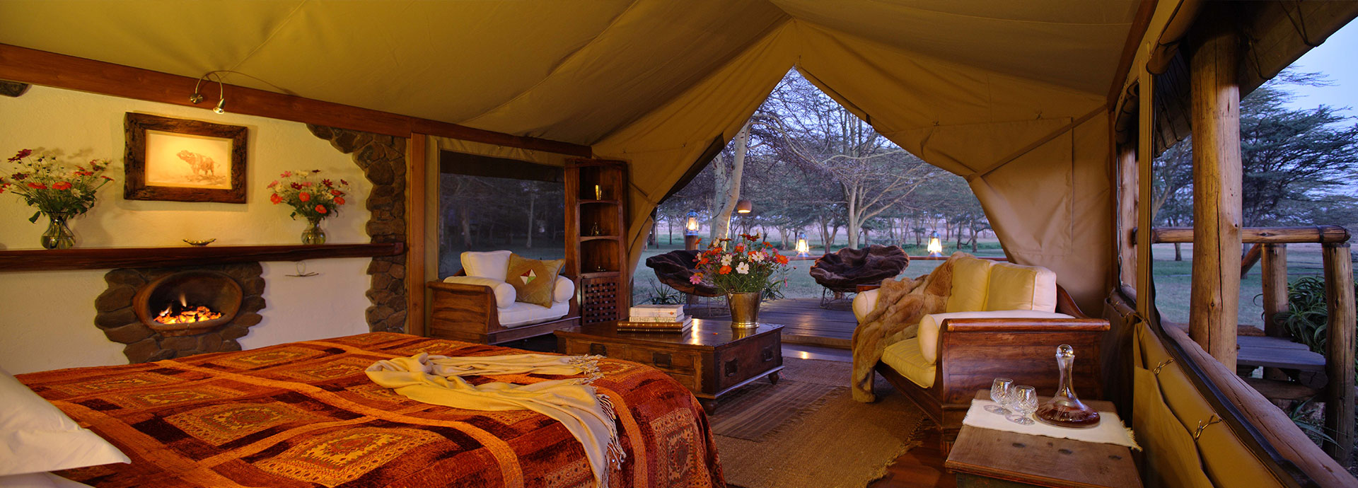 Accommodation which exudes coziness at Sirikoi in the Lewa Wildlife Conservancy