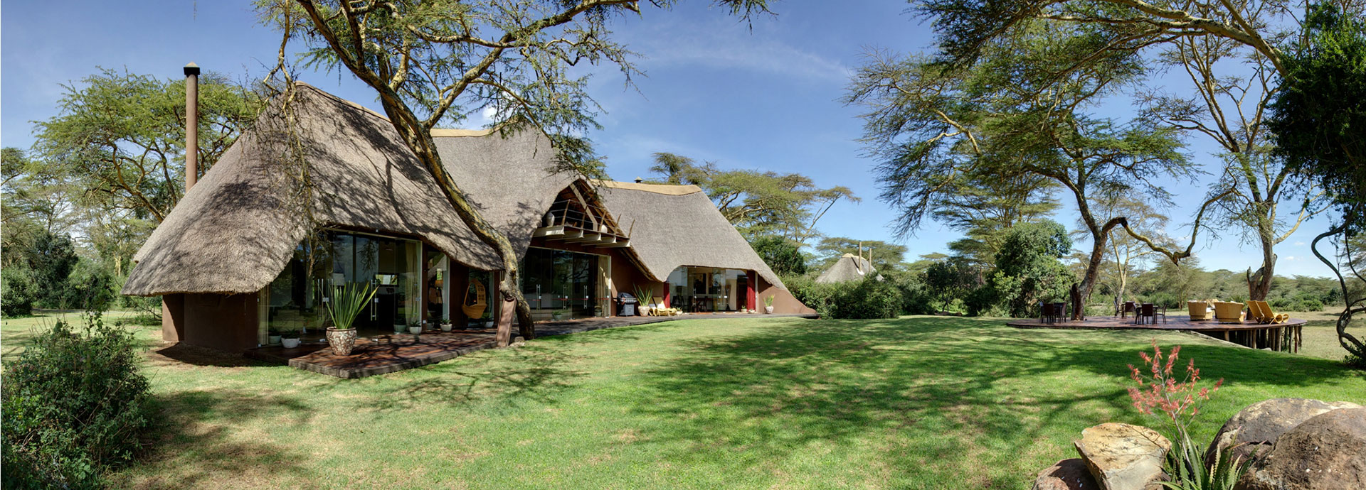 Look out to the slopes of Mount Kenya at Solio