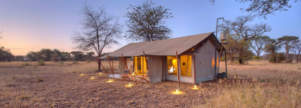 A tented reprise at the end of a day out on safari at Ubuntu Migration Camp