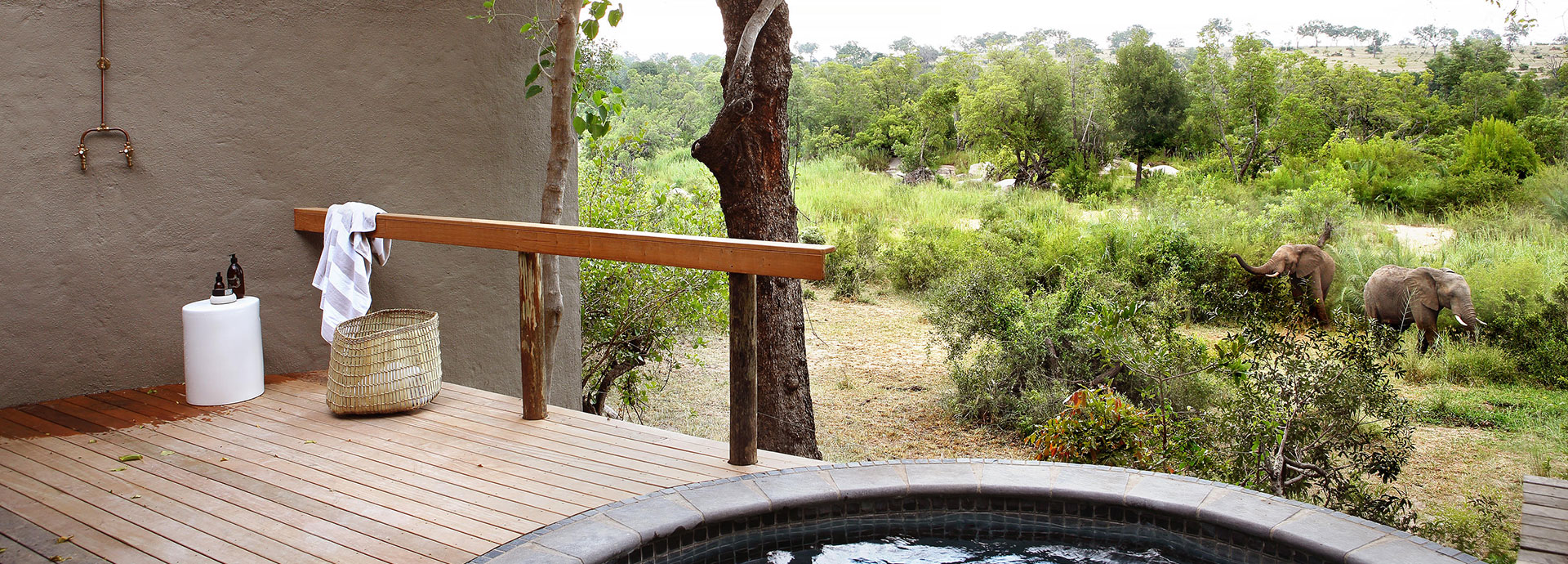 Luxury private suites at the historic Londolozi Varty safari camp, South Africa