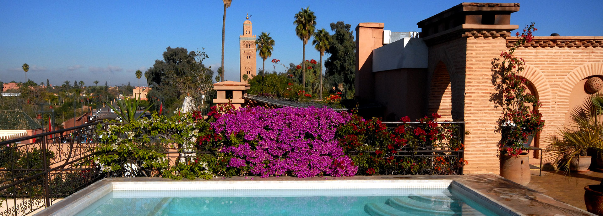 Overlook the medina and historic quarter of Marrakech from Villa des Orangers