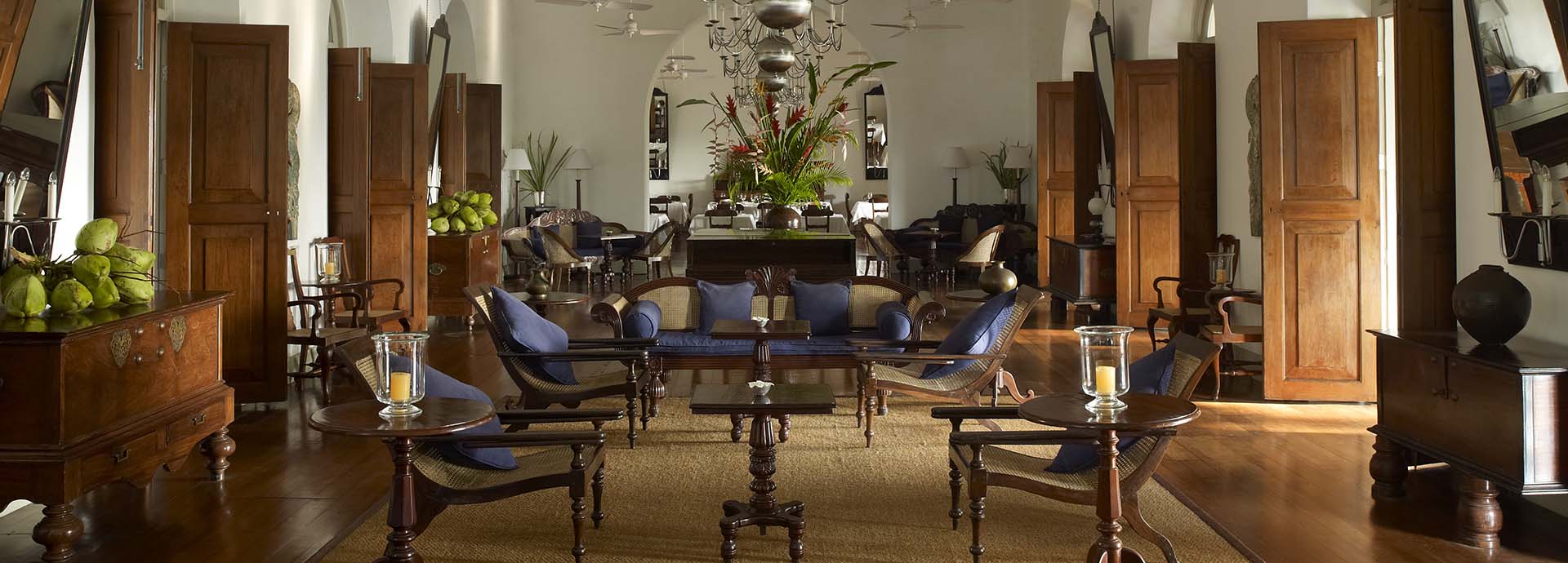 Splendid interiors of Amangalla Galle Sri Lanka