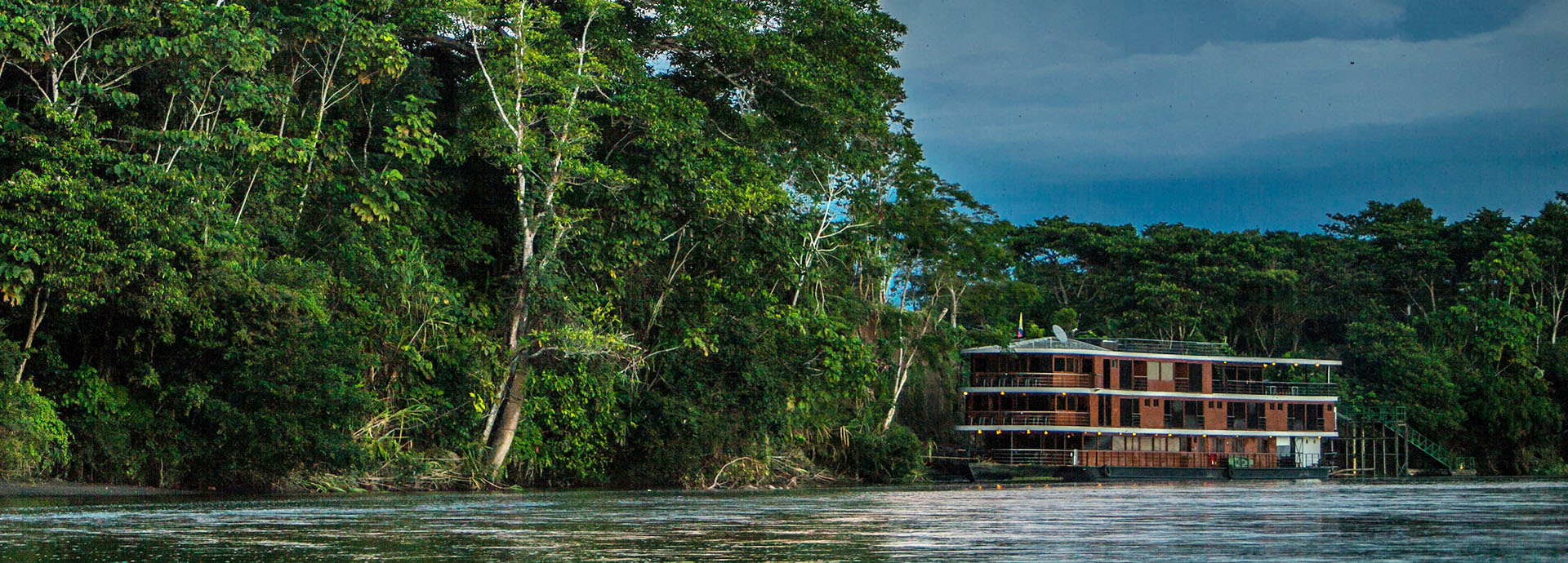 Head out deep into the lush Ecuadorian Amazon jungle onboard the Anakonda vessel