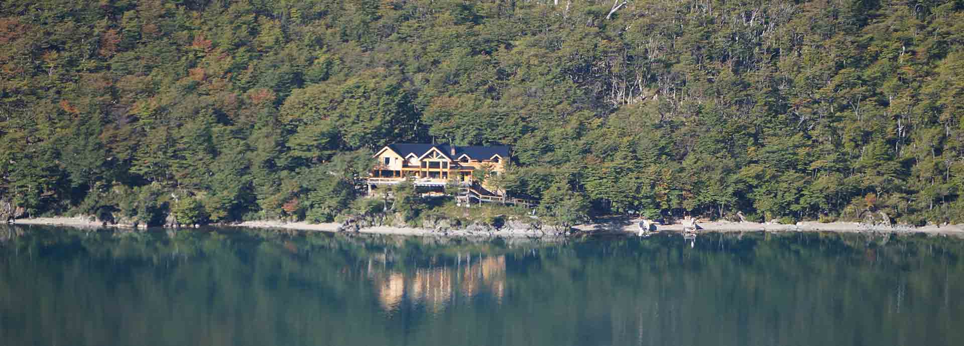 Aguas Arribas near Chalten is located on the lake with views across the lake to Mount Fitzroy