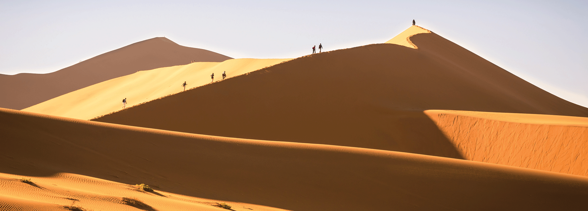 sand dunes on Namibian safari