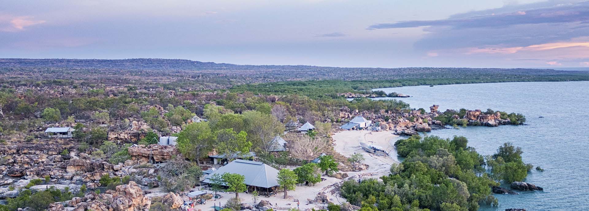 Kimberley Coastal Camp sits on the shores of Admiralty Gulf in the heart of the Kimberley region