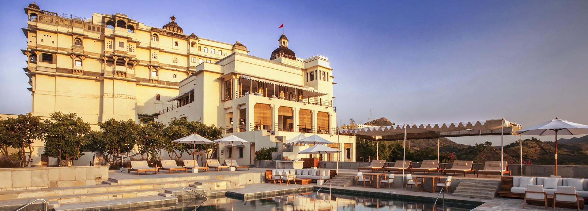 The iconic Devigarh Palace is the centrepiece of the small village of Delwara near Udaipur