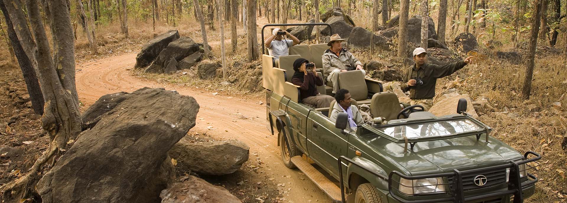 Indian adventures, searching for tigers on a safari game drive in India's Ranthambore National Park