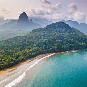 Dense jungle and deserted beaches
