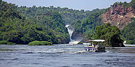 A scenic boat cruise to the foot of Murchison Falls, Uganda