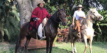 Head out and explore on horseback while at Estancia el Bordo de las Lanzas