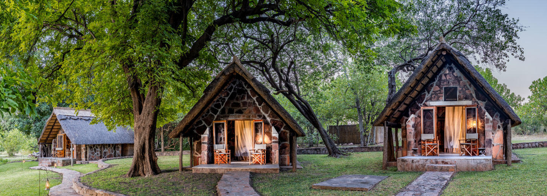 Rustic yet comfortable cabins at Bumbusi Wilderness Camp