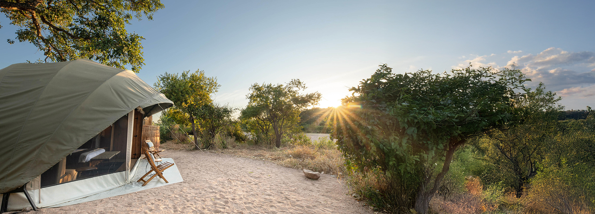 Kokoko Semi Closed Tent Exterior At Dawn