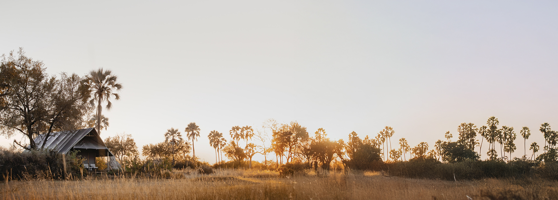 Wilderness Chitabe Lediba Camp at sunset