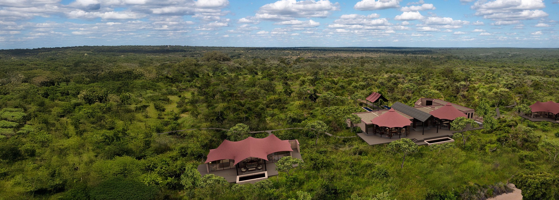Luxury Safari Lodge Aerial View Renovation Spacious Tents Masiya's Camp Kruger National Park