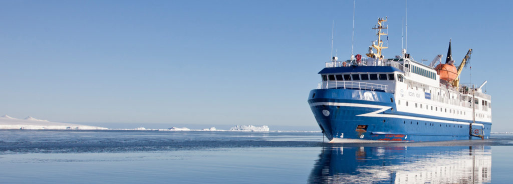 Antarctica holidays aboard a large icebreaker ship