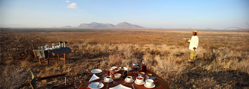Bush breakfast in the Eastern Laikipia at Karisia's Walking Safaris