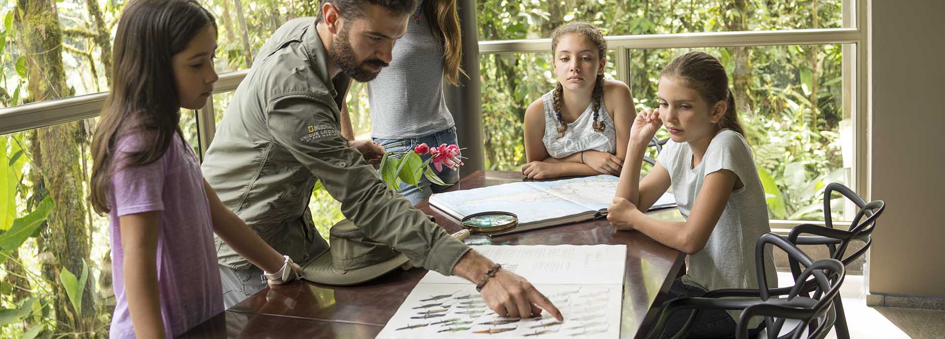 Guides will personalize your journey, fitting for children to be entertained and enjoy a stay at Mashpi Lodge