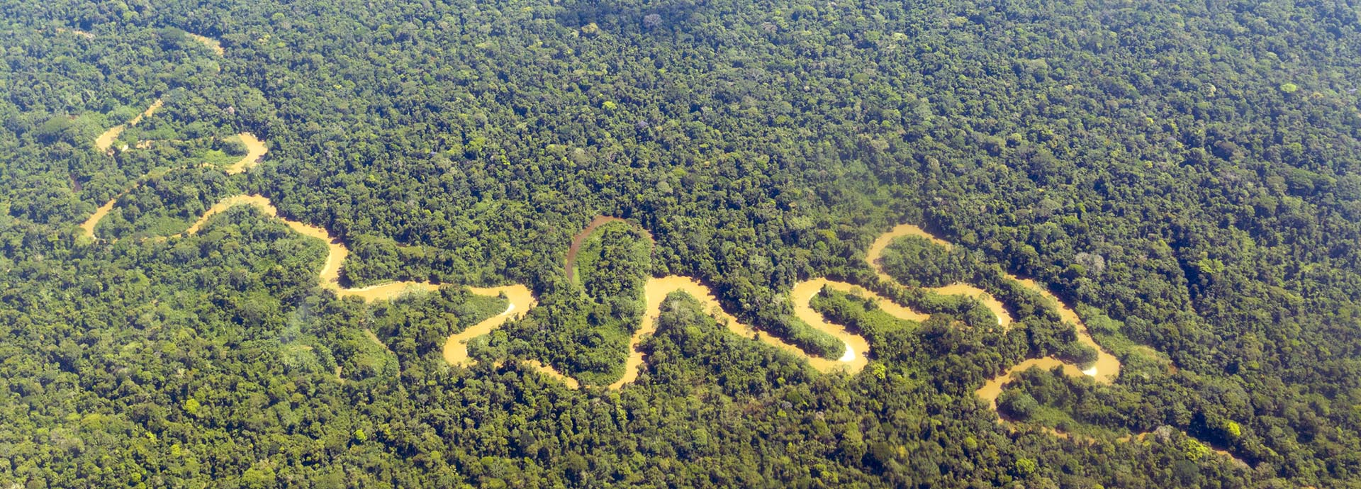 Ecuadorian Amazon snaking it's way through the tropical forests