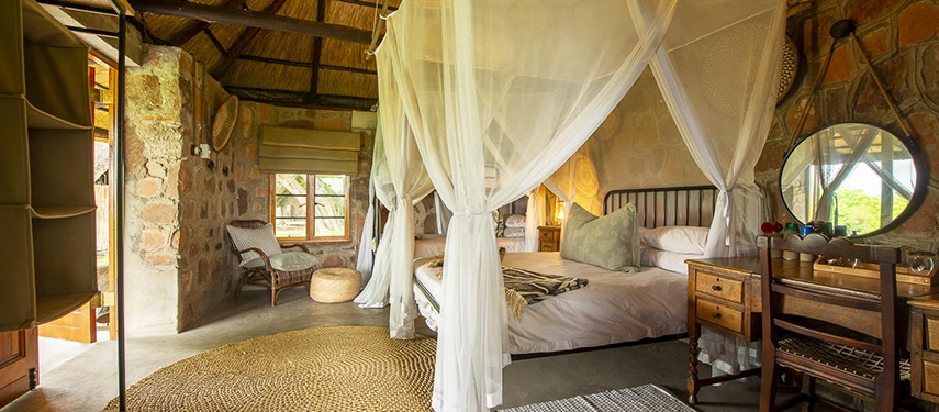 Comfortable double suite at Bumbusi Wilderness Camp