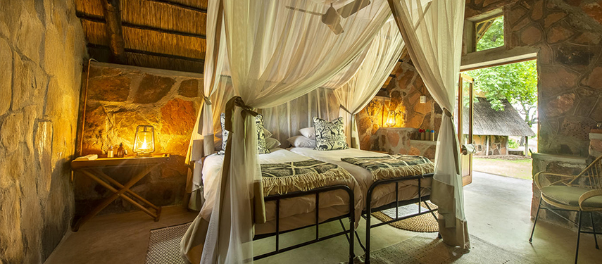 Cosy twin suite at Bumbusi Wilderness Camp