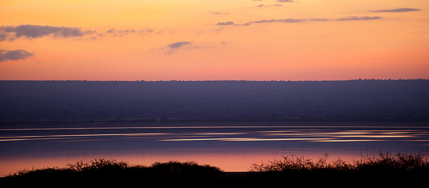 Burunge Tented Lodge Lake Burunge sunset, Tarangire National Park