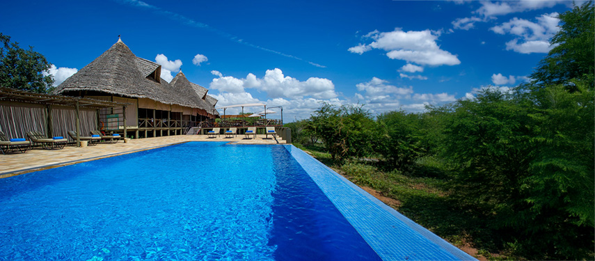 Burunge Tented Lodge pool, Tarangire National Park