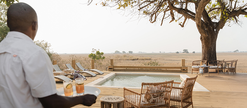 Busanga Bush Camp swimming pool, Zambia