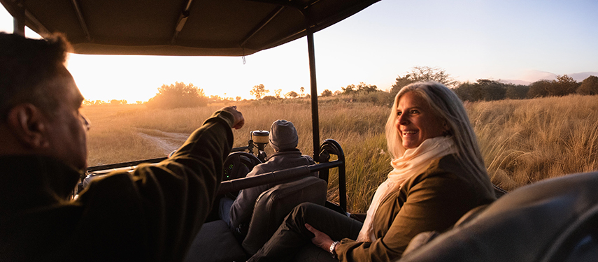 Game drive at Chitabe Camp, Okavango Delta