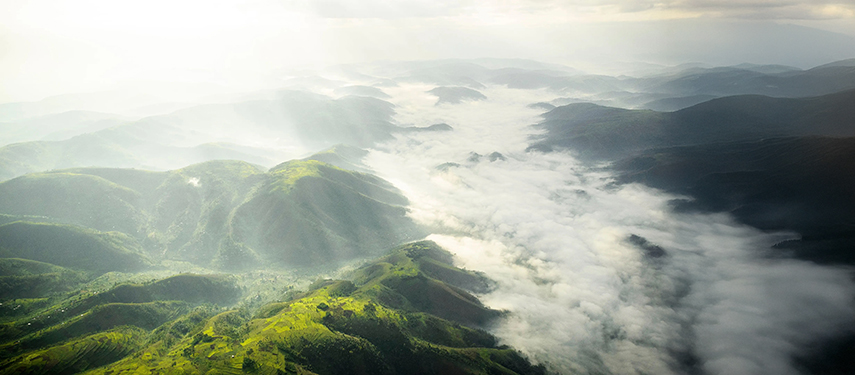 Aerial view of Bwindi Impenetrable Forest, Uganda